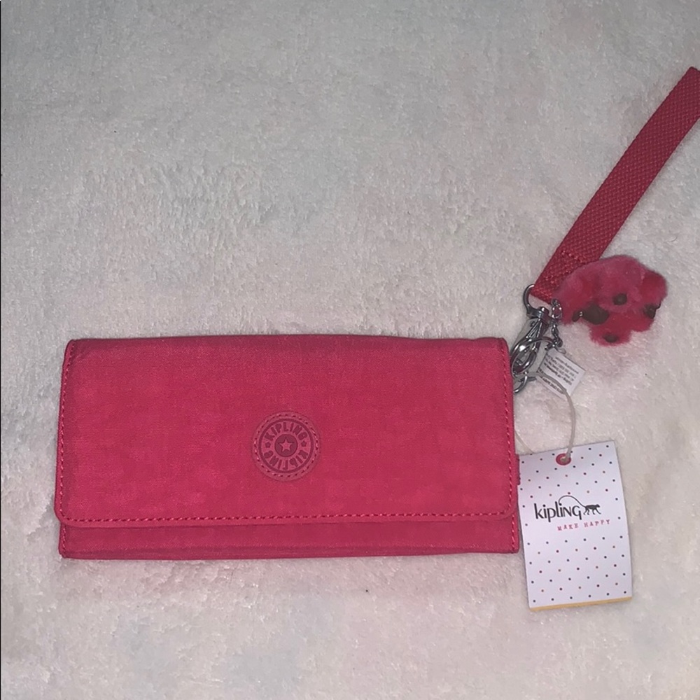 Vibrant Pink Kipling Wallet